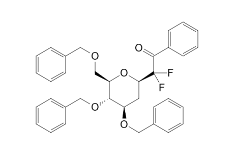 2-(3,4,6-tri-o-Benzyl-2-deoxy-.alpha.,D-arabino-hexopyranosyl)-2,2-difluoro-1-phenylethanone