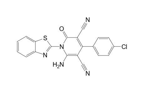 1-[2'-Benzothiazolyl]-3,5-dicyano-4-(4"-chlorophenyl)-6-amino-2-pyridone