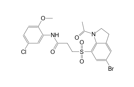 propanamide, 3-[(1-acetyl-5-bromo-2,3-dihydro-1H-indol-7-yl)sulfonyl]-N-(5-chloro-2-methoxyphenyl)-