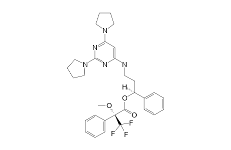 (R)-6-(3'-HYDROXY-3'-PHENYLPROPYLAMINO)-2,4-DI-(PYRROLIDIN-1-YL)-PYRIMIDINE-(S);MOSHER'S-ESTER;DIASTEREOISOMER-B