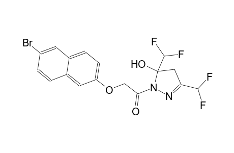 1-{[(6-bromo-2-naphthyl)oxy]acetyl}-3,5-bis(difluoromethyl)-4,5-dihydro-1H-pyrazol-5-ol