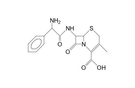 7-[(2-amino-2-phenyl-acetyl)amino]-8-keto-3-methyl-5-thia-1-azabicyclo[4.2.0]oct-2-ene-2-carboxylic acid