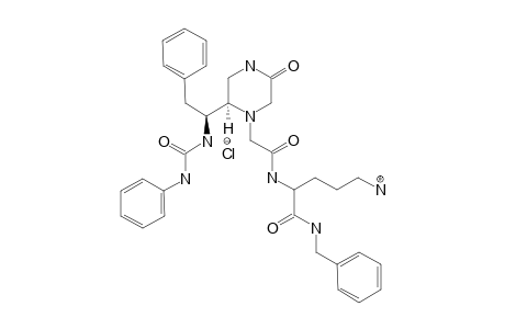 N-[2-[5-OXO-(2R)-[2-PHENYL-(1S)-(3-PHENYLUREIDO)-ETHYL]-PIPERAZIN-1-YL]-ACETYL]-ORN-NH-BN-HYDROCHLORIDE