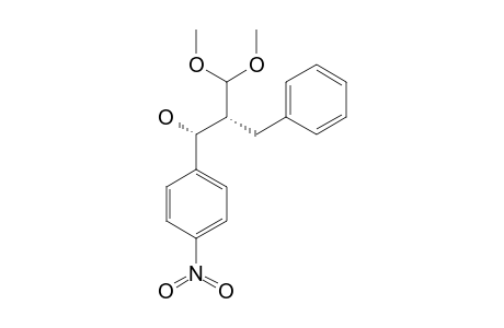 SYN-(1R*,2R*)-2-BENZYL-3,3-DIMETHOXY-1-(4'-NITROPHENYL)-1-PROPANOL
