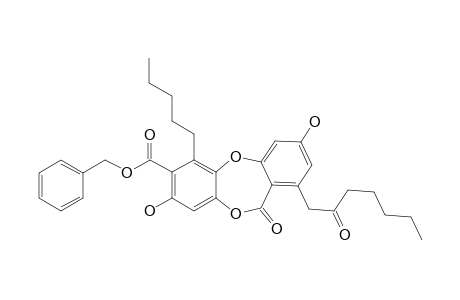 11H-Dibenzo[b,e][1,4]dioxepin-7-carboxylic acid, 3,8-dihydroxy-11-oxo-1-(2-oxoheptyl)-6-pentyl-, phenylmethyl ester