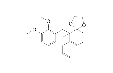 3-Allyl-2-(2,3-dimethoxyphenyl)methyl-2-methylspiro-3-cyclohexan-2'-[1,3]dioxalane