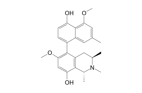 (1R,3R)-5-(4-hydroxy-5-methoxy-7-methyl-1-naphthalenyl)-6-methoxy-1,2,3-trimethyl-3,4-dihydro-1H-isoquinolin-8-ol