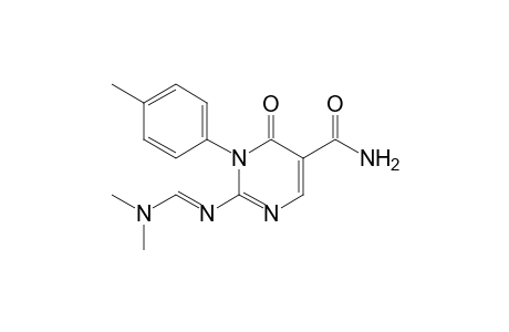 2-[(N,N-Dimethylaminomethylen)amino]-5-carbamoyl-3-p-tolylpyrimidin-4(3H)-one