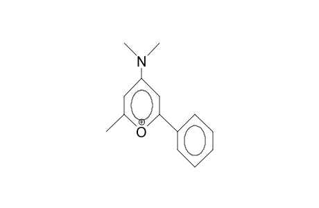 2-Phenyl-4-dimethylamino-6-methyl-pyrylium cation