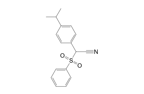 2-(benzenesulfonyl)-2-(4-isopropylphenyl)acetonitrile