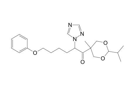 1-Hexanone, 1-[5-methyl-2-(1-methylethyl)-1,3-dioxan-5-yl]-6-phenoxy-2-(1H-1,2,4-triazol-1-yl)-