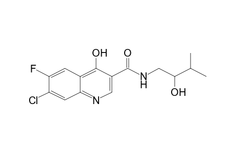 7-Chloro-6-fluoro-4-hydroxyquinoline-3-carboxamide, N-(2-hydroxy-3-methylbutyl)-