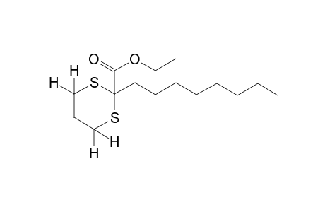 2-octyl-m-dithiane-2-carboxylic acid, ethyl ester