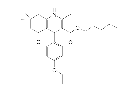 3-Quinolinecarboxylic acid, 4-(4-ethoxyphenyl)-1,4,5,6,7,8-hexahydro-2,7,7-trimethyl-5-oxo-, pentyl ester