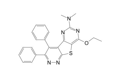 8-Ethoxy-6-dimethylamino-3,4-diphenylpyrimido[4',5' : 4,5]thieno[2,3-c]pyridazine