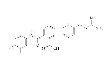 3'-Chloro-4'-methylphthalanilic acid, compound with 2-benzyl-2-thiopseudourea(1:1)