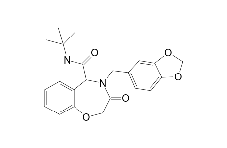 4-(Benzo[D][1,3]dioxol-5-ylmethyl)-N-(tert-butyl)-3-oxo-2,3,4,5-tetrahydrobenzo[F][1,4]oxazepine-5-carboxamide