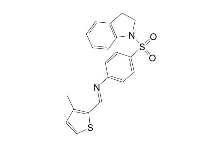 N-[4-(2,3-Dihydro-1H-indol-1-ylsulfonyl)phenyl]-N-[(E)-(3-methyl-2-thienyl)methylidene]amine