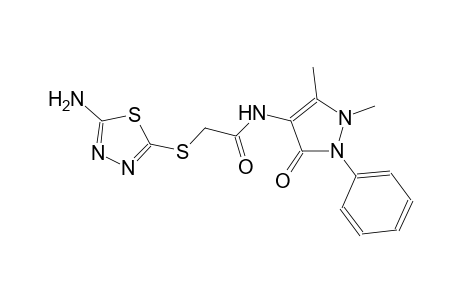 2-(5-Amino-[1,3,4]thiadiazol-2-ylsulfanyl)-N-(1,5-dimethyl-3-oxo-2-phenyl-2,3-dihydro-1H-pyrazol-4-yl)-acetamide