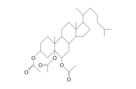 5a-Cholestane-3b,5,6a-triol triacetate