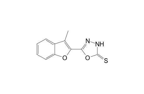 2-(3-Methylbenzofuran-2-yl)-1,3,4-oxadiazole-5-thione