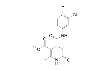 3-Pyridinecarboxylic acid, 4-[[(3-chloro-4-fluorophenyl)amino]carbonyl]-1,4,5,6-tetrahydro-2-methyl-6-oxo-, methyl ester