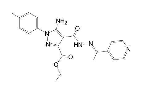 Ethyl 5-amino-4-(2-(1-(pyridin-4-yl)ethylidene)hydrazinecarbonyl)-1-(p-tolyl)-1H-pyrazole-3-carboxylate