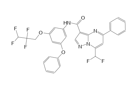 7-(difluoromethyl)-N-[3-phenoxy-5-(2,2,3,3-tetrafluoropropoxy)phenyl]-5-phenylpyrazolo[1,5-a]pyrimidine-3-carboxamide