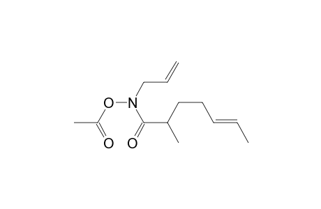 O-Acetyl-N-allyl-N-(2-methylhept-5-enoyl)hydroxylamine