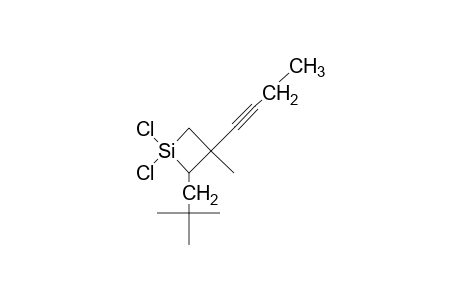 E-1,1-DICHLORO-3-METHYL-3-(1'-BUTINYL)-2-NEOPENTYL-1-SILACYCLOBUTANE