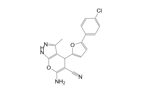 6-amino-4-[5-(4-chlorophenyl)-2-furyl]-3-methyl-1,4-dihydropyrano[2,3-c]pyrazole-5-carbonitrile