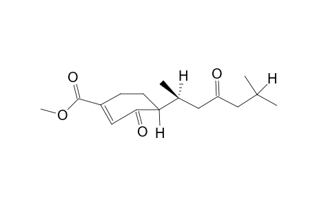 (-)-Oxojuvabionem [Methyl 4(R)-[1(S),5-dimethyl-3-oxohexyl]-3-oxo-1-cyclohexene-1-carboxylate]