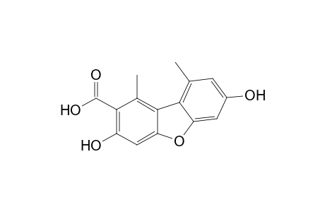 HYPOSTREPSILIC-ACID;3,7-DIHYDROXY-1,9-DIMETHYL-DIBENZOFURAN-2-CARBOXYLIC-ACID