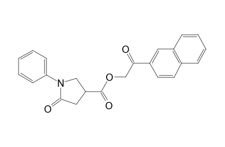 2-(2-Naphthyl)-2-oxoethyl 5-oxo-1-phenyl-3-pyrrolidinecarboxylate