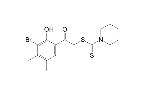 3'-bromo-4',5'-dimethyl-2'-hydroxy-2-mercaptoacetophenone, 2-(1-piperidinecarbodithioate)