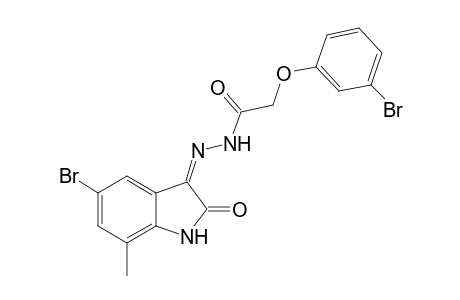 N'-(5-bromanyl-7-methyl-2-oxidanylidene-indol-3-yl)-2-(3-bromanylphenoxy)ethanehydrazide