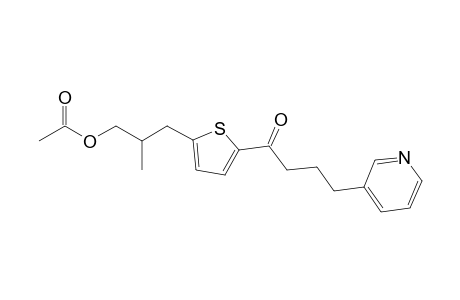 2-Methyl-3-{5'-[4"-(3'"-pyridyl)butanoyl]-2'-thienyl}propyl acetate