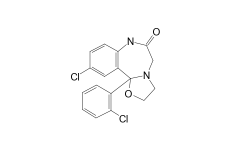 10-chloro-11b-(o-chlorophenyl)-2,3,5,11b-tetrahydrooxazolo[3,2-b][1,4]benzodiazepin-6(7H)-one