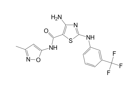 4-Amino-N-(3-methyl-1,2-oxazol-5-yl)-2-[3-(trifluoromethyl)anilino]-1,3-thiazole-5-carboxamide