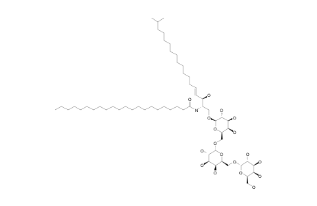 #4;N-DOCOSADECANOYL-1-O-[ALPHA-D-GALACTOPYRANOSYL-(1->6)-ALPHA-D-GALACTOPYRANOSYL-(1->6)-BETA-D-GALACTOPYRANOSYL]-(4E)-17-METHYLOCTADECASPHINGENINE