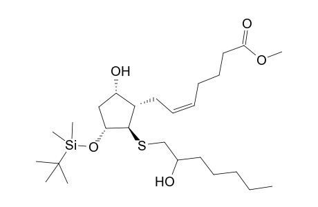 (1S,2S,3R,4R)-4-[(t-Butyldimethylsilyl)oxy]-2-[6'-(methoxycarbonyl)hex-2'-en-1'-yl]-3-[(2"-hydroxyheptyl)sulfanyl]-cyclopentan-1-ol