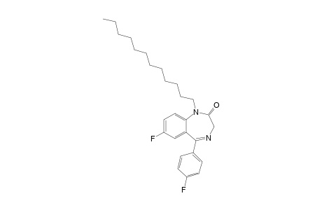 1-dodecyl-7-fluoro-5-(4-fluorophenyl)-2,3-dihydro-1H-1,4-benzodiazepin-2-one