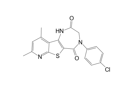 4-(4-Chlorophenyl)-8,10-dimethyl-3,4-dihydro-1H-pyrido[3',2':4,5]thieno[3,2-e][1,4]diazepine-2,5-dione