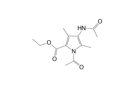 1H-Pyrrole-2-carboxylic acid, 1-acetyl-4-acetylamino-3,5-dimethyl-, ethyl ester