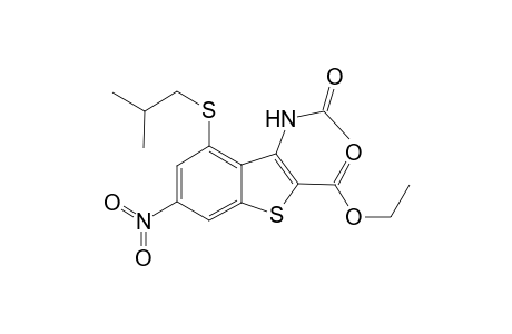 3-Acetylamino-4-isobutylsulfanyl-6-nitro-benzo[b]thiophene-2-carboxylic acid ethyl ester