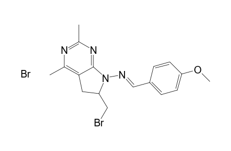 7-(4-Methoxyphenyl)metheleneamino-6-bromomethyl-2,4-dimethyl-5,6-dihydropyrrolo[2,3-d]pyrimidinehydrobromide