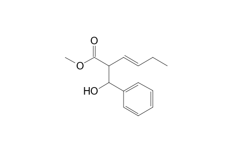 Methyl (erythro)-2-[1'-hydroxy-1'-phenylmethyl]-3-hexenoate