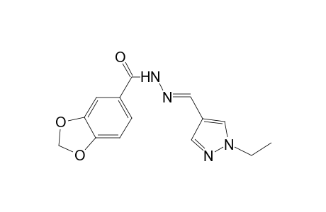 N'-[(E)-(1-ethyl-1H-pyrazol-4-yl)methylidene]-1,3-benzodioxole-5-carbohydrazide