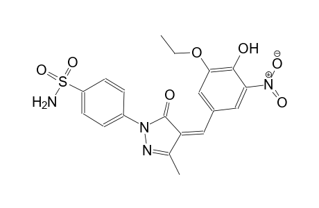 benzenesulfonamide, 4-[(4Z)-4-[(3-ethoxy-4-hydroxy-5-nitrophenyl)methylene]-4,5-dihydro-3-methyl-5-oxo-1H-pyrazol-1-yl]-