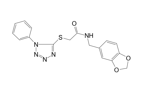 N-Benzo[1,3]dioxol-5-ylmethyl-2-(1-phenyl-1H-tetrazol-5-ylsulfanyl)-acetamide